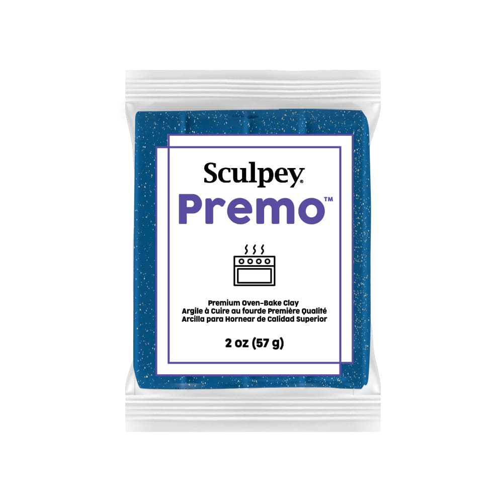 صلصال بوليمر Premo Sculpey – أزرق جالكسي بريق (57 غم)