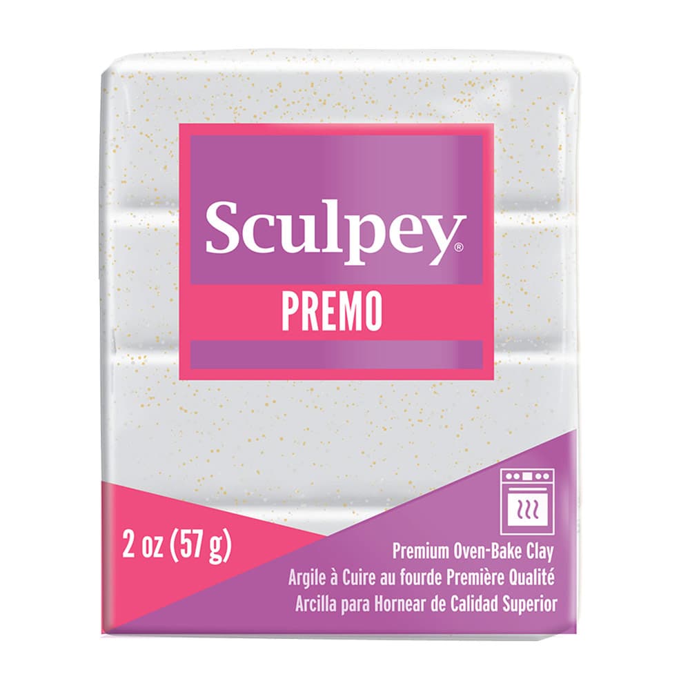 صلصال بوليمر Premo Sculpey – ذهبي أبيض بريق (57 غم)