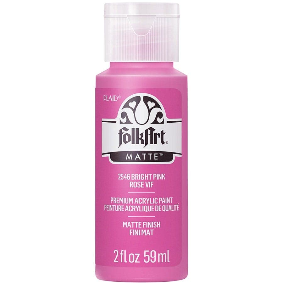 أكريليك فولك آرت مات – وردي فاقع (Bright Pink) 59 مل